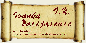 Ivanka Matijašević vizit kartica